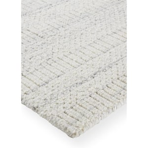 8 X 10 Gray and Ivory Solid Color Area Rug