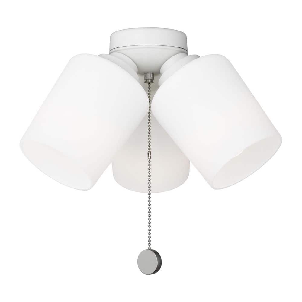 Windom 3-Light Matte White 3000K LED Ceiling Fan Light Kit with Opal Etched Glass and No Bulbs Included price history on PriceWatchPro