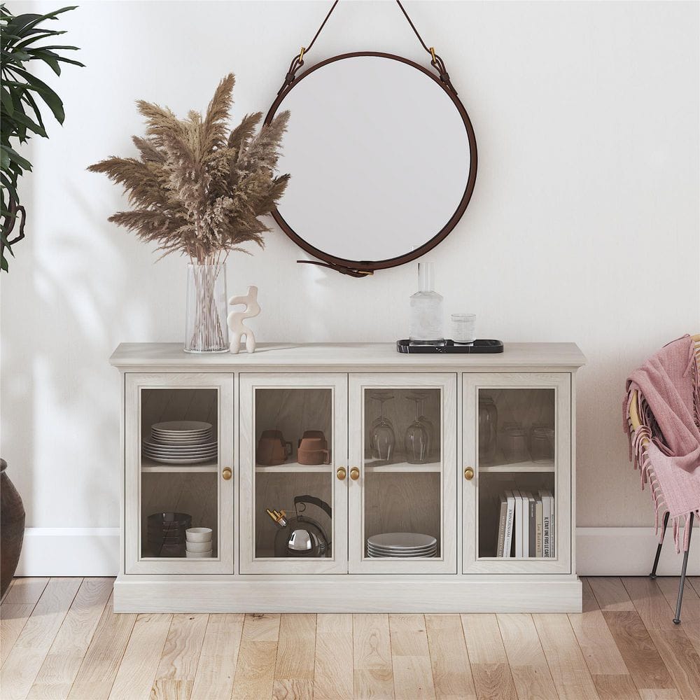 Everywhere Console for 65 in. TVs, White Oak