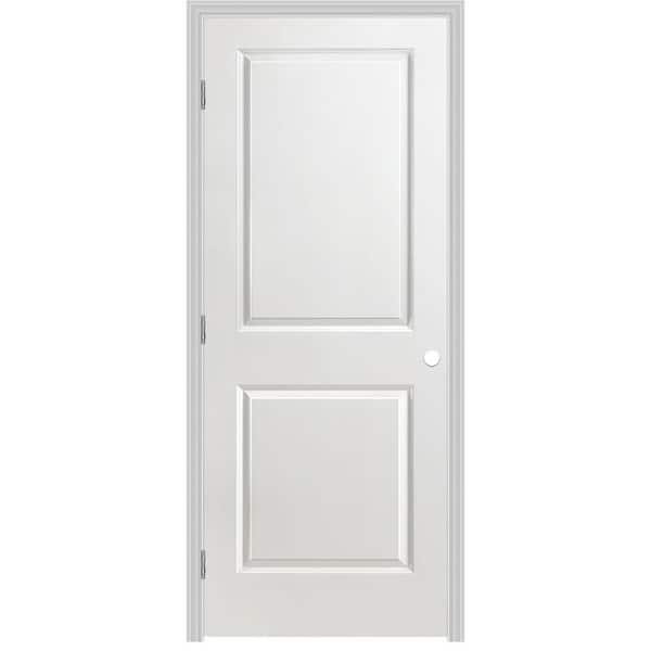 Masonite 32 in. x 80 in. 2-Panel Right-Handed Primed Composite Hollow Core Single Prehung Interior Door 4-9/16 in. Split Jamb