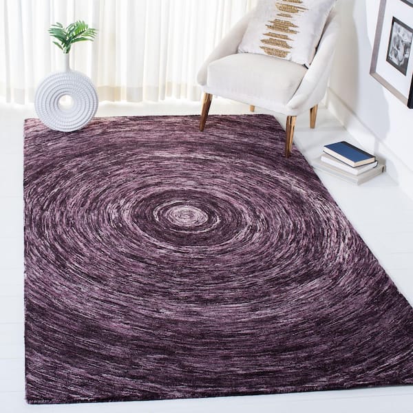 Ikat 4 ft. x 6 ft. Purple Ascending Gradient Area Rug