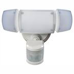270° White Motion Activated Outdoor Integrated LED Triple Head Flood Light with Adjustable Color Temperature