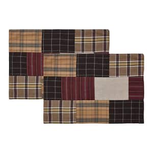 Wyatt 19 in. W x 13 in. H Multi Cotton Plaid Quilted Placemat (Set of 2)