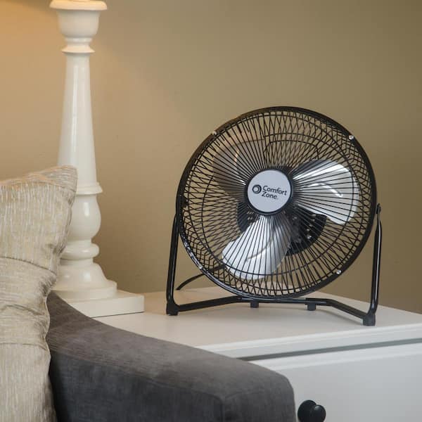 Comfort Zone 9 In Black High Velocity Fan With Adjustable Tilt Czhv9b