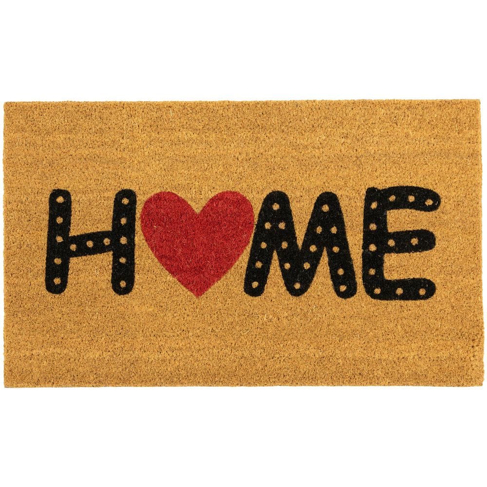 "Natural Coir Home Heart Outdoor Doormat 18"" x 30""" price history on PriceWatchPro