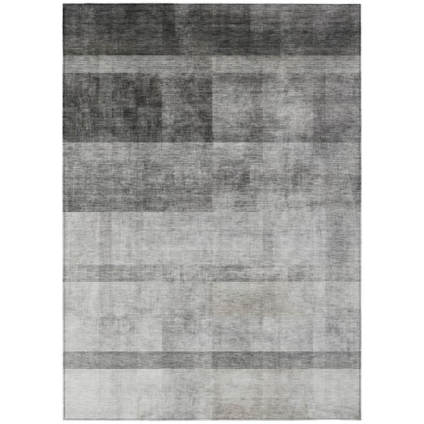 Chantille ACN568 Gray 5 ft. x 7 ft. 6 in. Machine Washable Indoor/Outdoor Geometric Area Rug