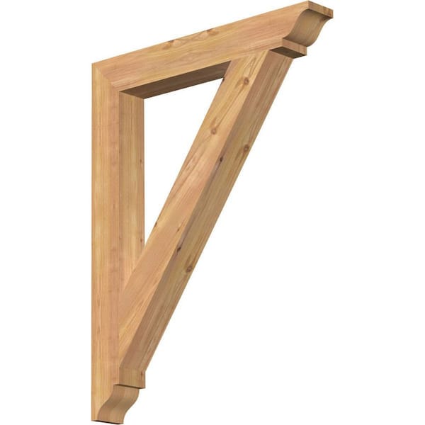 Ekena Millwork 3.5 in. x 34 in. x 26 in. Western Red Cedar Traditional Smooth Bracket