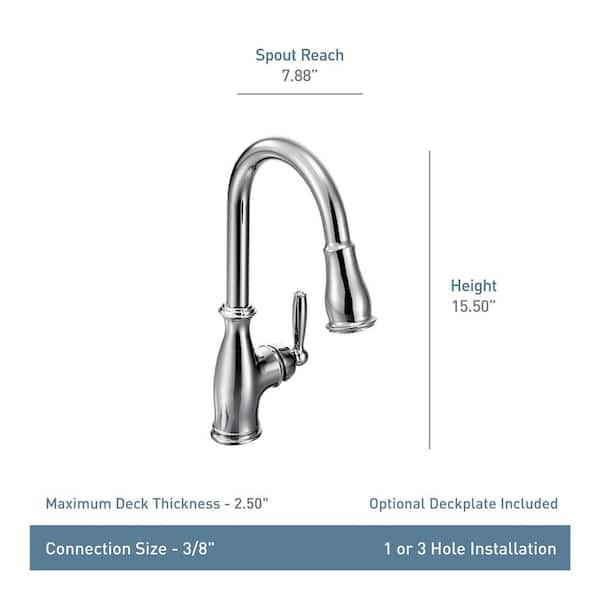 Moen Brantford Oil Rubbed Bronze 1-Handle Deck-Mount Pull-Down Touchless Kitchen Faucet (Deck Plate Included) Moen Brantford Oil Rubbed Bronze 1-Handle Deck-Mount Pull-Down Touchless Kitchen Faucet (Deck Plate Included)