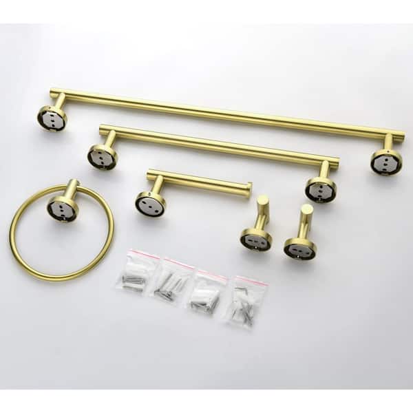 Unbranded Guthmar 6-Piece Bath Hardware Set in Gold