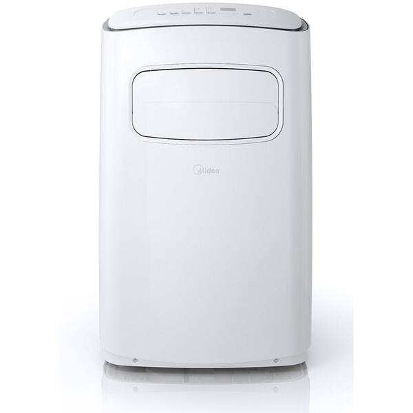 Midea EasyCool 10,000 BTU Portable Air Conditioner with FollowMe Remote Control in White/Silver