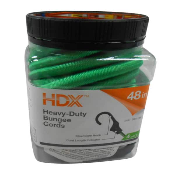 HDX 48 in. Super Duty Bungee Cords 4-Pack