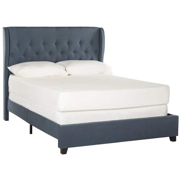 SAFAVIEH Blanchett Blue Queen Upholstered Bed