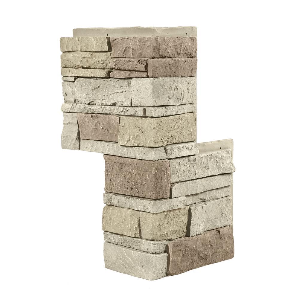 GenStone Stacked Stone Vanilla Bean 24 in. x 12 in. Faux