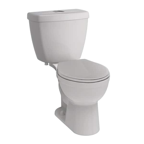 Delta Foundations 2-piece 1.1 GPF/1.6 GPF Dual Flush Round Toilet in White, Seat Included (6-Pack)