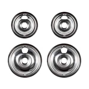 Chrome Drip Bowl for GE Electric Ranges (4-Pack)