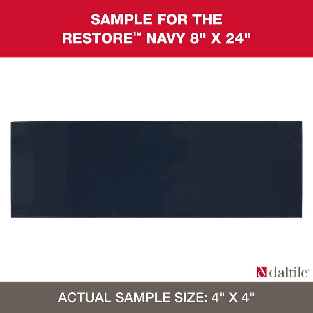 Restore Navy 4 in. x 4 in. Glazed Ceramic Sample Tile price history on PriceWatchPro