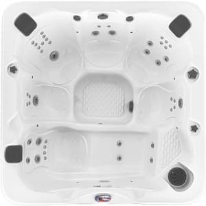 6-Person 45-Jet Premium Acrylic Lounger Spa Standard Hot Tub with Ozonator and Bluetooth Sound System