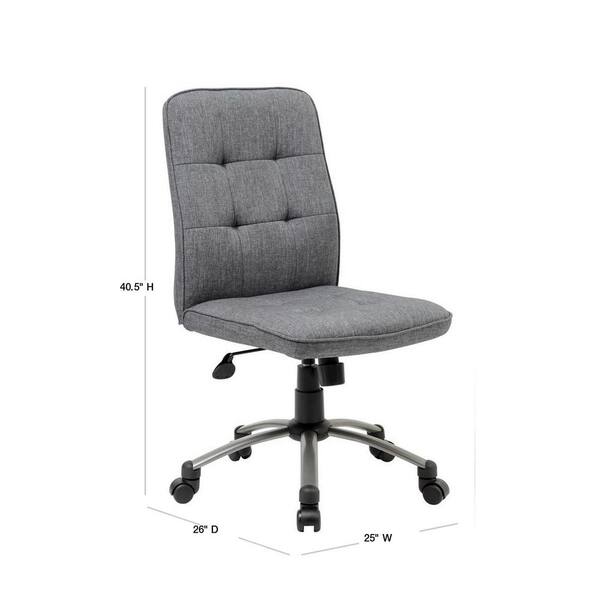 grey button office chair