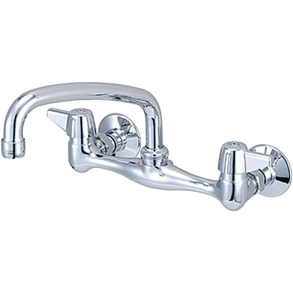 Central Brass DoubleHandle Wall Mount Standard Kitchen Faucet in