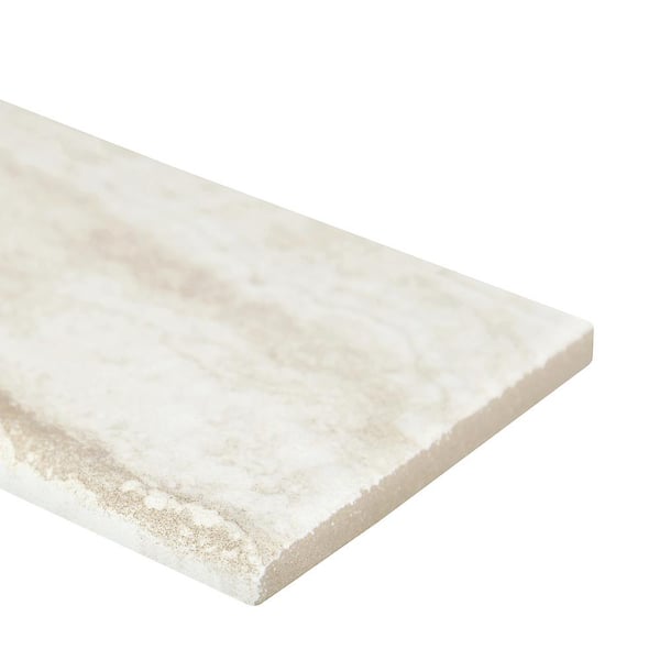 Balmira Blanc Bullnose 3 in x 18 in. Matte Porcelain Wall Tile Trim (45 ln. ft./Case)