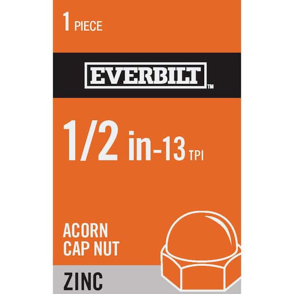 Everbilt 1/2 in.-13 Zinc Plated Cap Nut