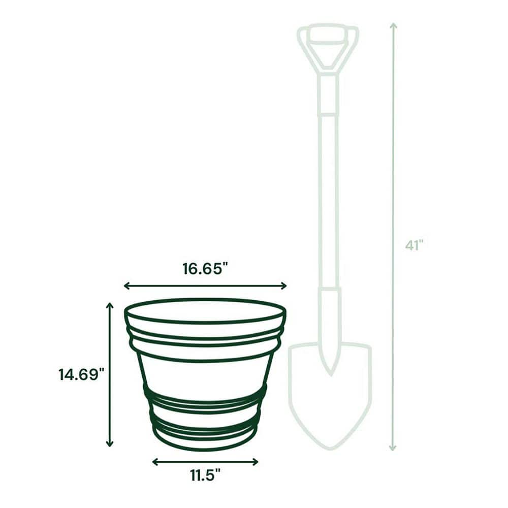 Large Terra Cotta Recycled Plastic Round Planter Pot