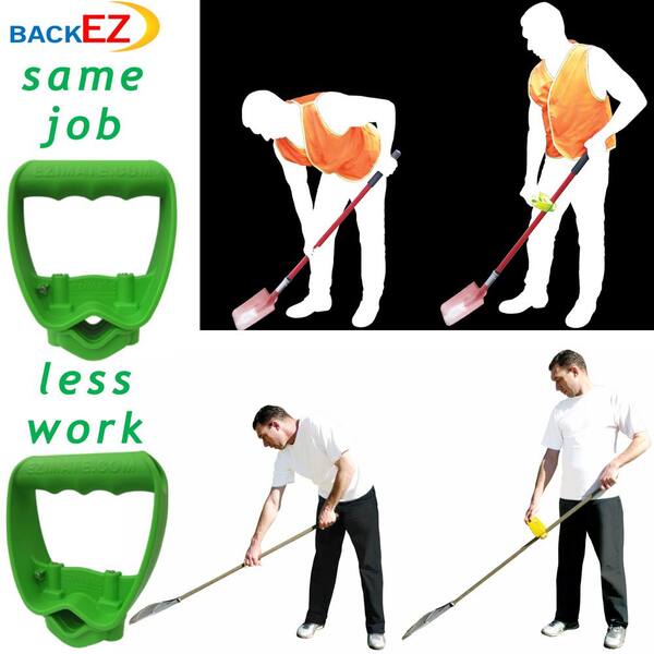 Gray, 32mm or Less Back-Saving Tool Handle Snow Shovels and Garden Tools Labor-Saving Ergonomic Shovel or Rake Handle Attachment