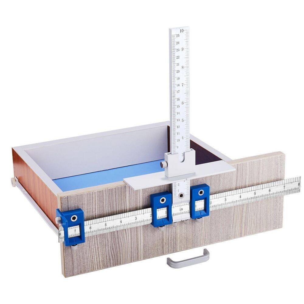 Cabinet Drawer Adjustable Aluminum Drill Guide Block Installation Template with Dual Laser-Engraved Scales Set price history on PriceWatchPro