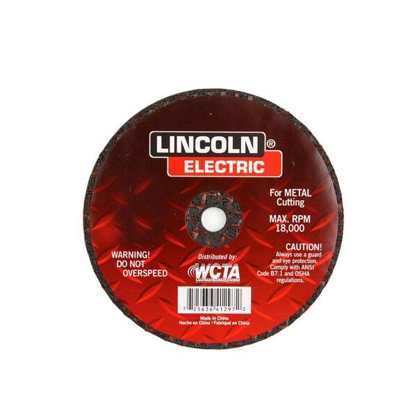 Lincoln Electric 4 in. x 1/16 in. Red 5/8 in. Arbor Cut-Off Wheel