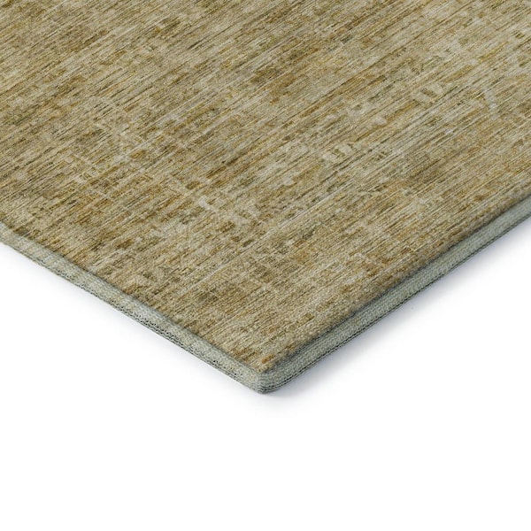 Mayfield Premium Machine Washable Abstract AMF1746 Wheat 5 ft. x 7 ft. 6 in. Area Rug