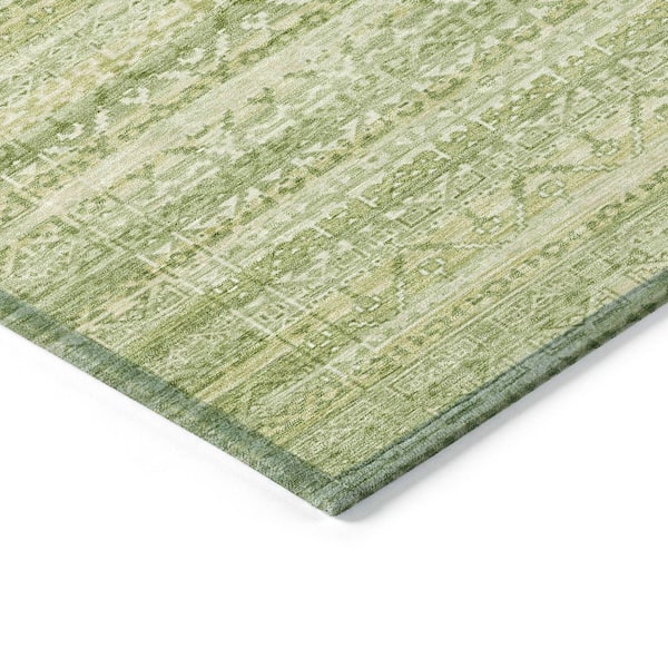 Chantille Machine Washable Indoor/Outdoor Abstract ACN2101 Sage 1 ft. 8 in. x 2 ft. 6 in. Accent Rug
