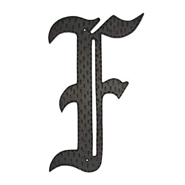 Vintage Monogram, Letter F, Black and White