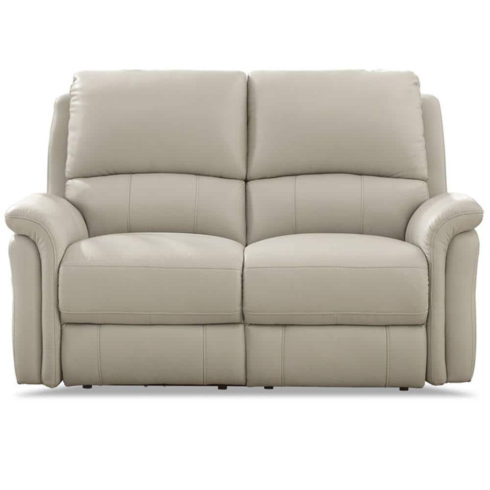 Hydeline Erindale 64.5 in. Vanilla Top Grain Leather 2Seaters Zero Gravity Power Reclining