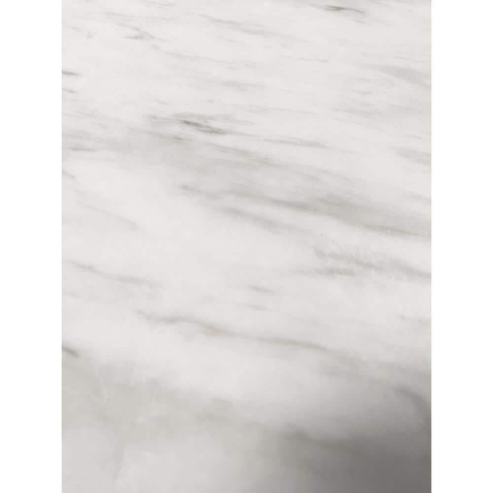 Layla Modern White Faux Marble Rectangular Dining Table