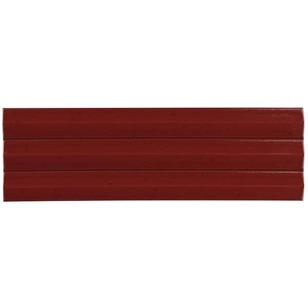 Ivy Hill Tile Apex Ruby Red 5 in. x 0.66 in. Polished Porcelain Wall Tile Sample