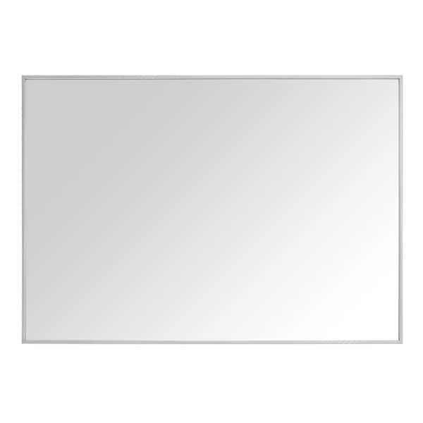 Avanity Sonoma 39 in. W x 28 in. H Framed Rectangular Bathroom Vanity Mirror in Silver