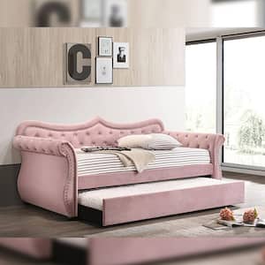 Adkins Pink Twin Daybed with Trundle