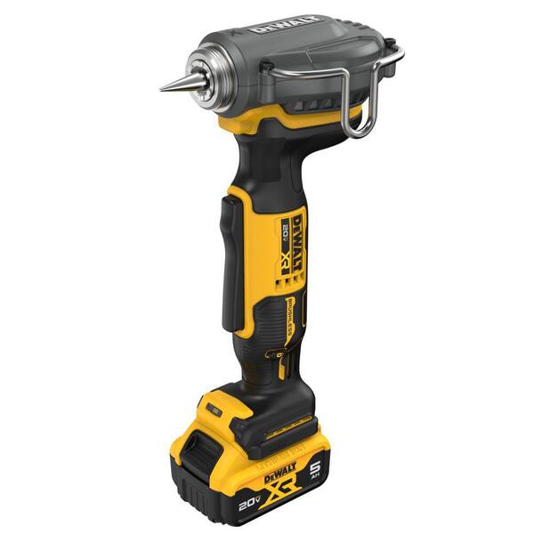 DEWALT 20 Volt MAX XR 1 1 2 in. PEX Expander Kit with 5.0 Ah Battery and Charger DCE410P1 The Home Depot