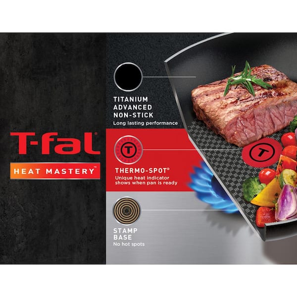 T-fal 8 and 10.25 in. Titanium Nonstick Skillet The Home Depot