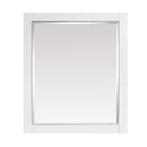 Allie 28 in. W x 32.00 in. H Framed Rectangular Beveled Edge Bathroom Vanity Mirror in White