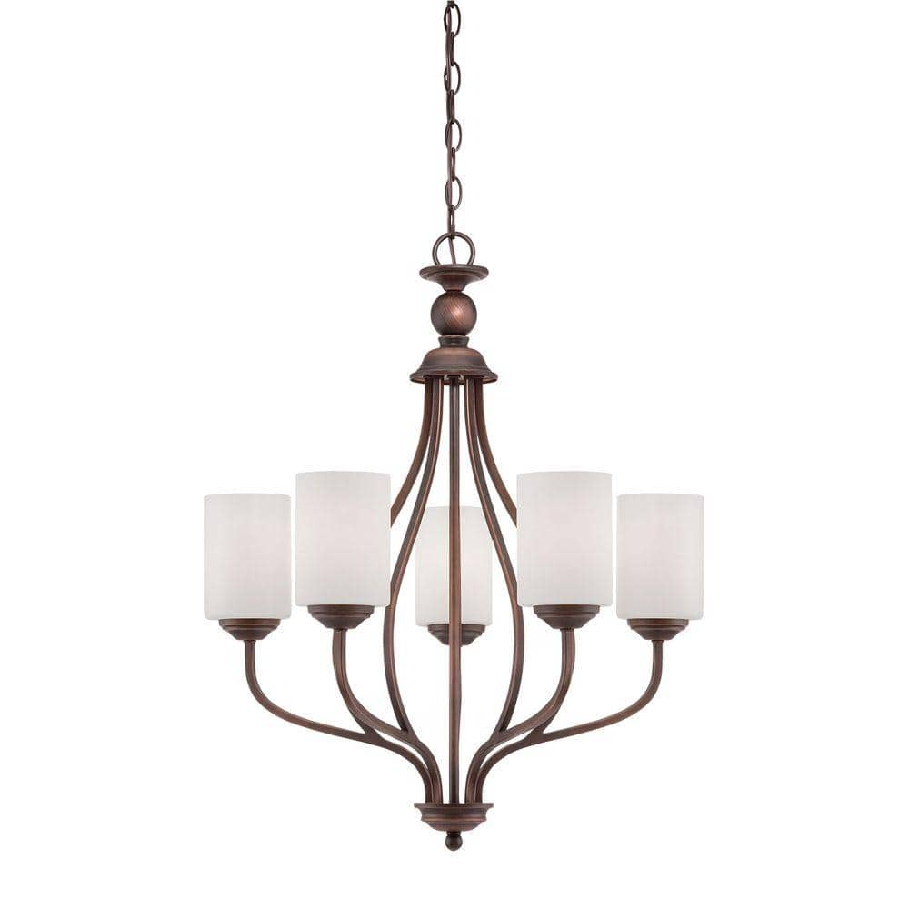 Millennium Lighting 5-Light Rubbed Bronze Chandelier with Etched