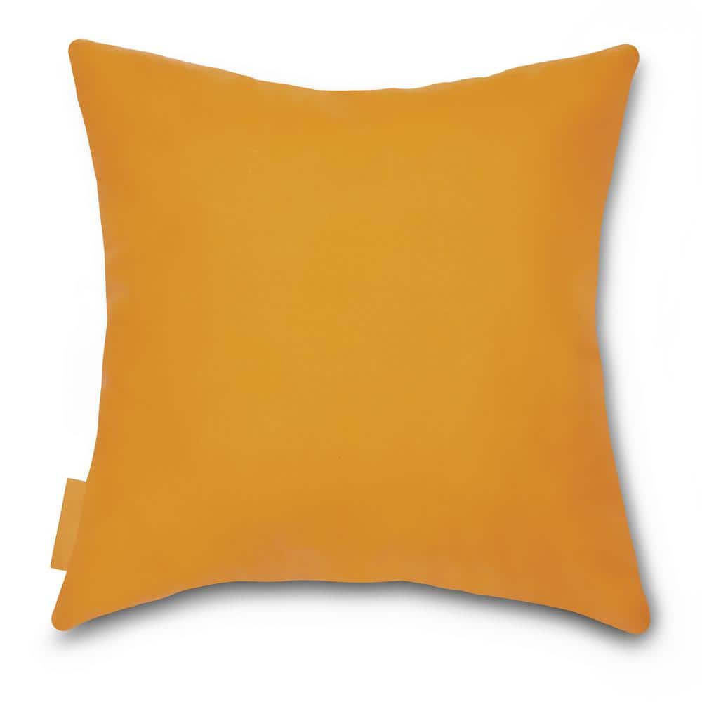 Gold and Blue Water-Resistant Outdoor Square Pillow Set