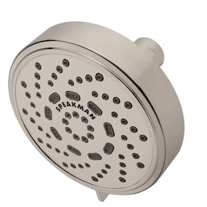 3-Spray 4.4 in. Single Wall Mount Low Flow Fixed Adjustable Shower Head in Brushed Nickel