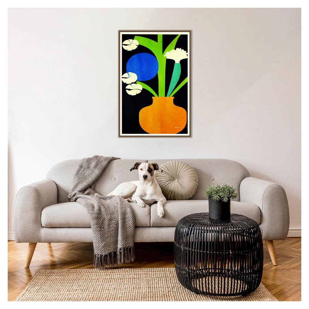 Berlin Blooms Vibrant Abstract Framed Canvas Print