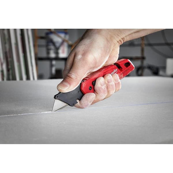 Milwaukee - 7 in. Rafter Square and 4-1/2 in. Trim Square Set with FASTBACK Utility Knife (2-Pack)