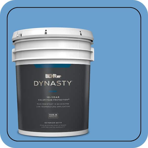 BEHR DYNASTY 5 gal. #P520-4 Cornflower Satin Enamel Exterior Stain-Blocking Paint & Primer