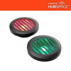 Low Voltage Black Hardwired Color Changing Integrated LED Weather Resistant InGround Well Light Powered by Hubspace