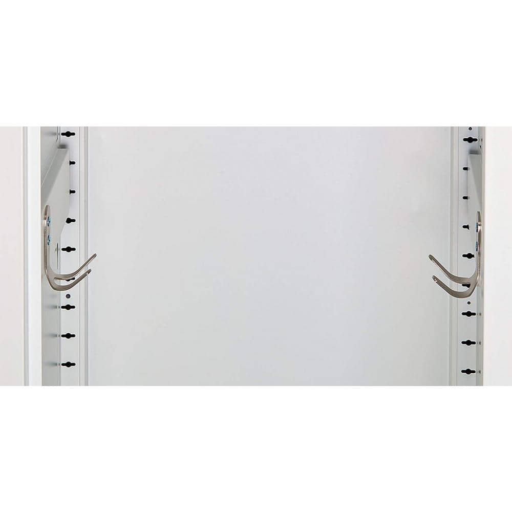 24" Black and White Steel Freestanding Office Lockers, Set of 2