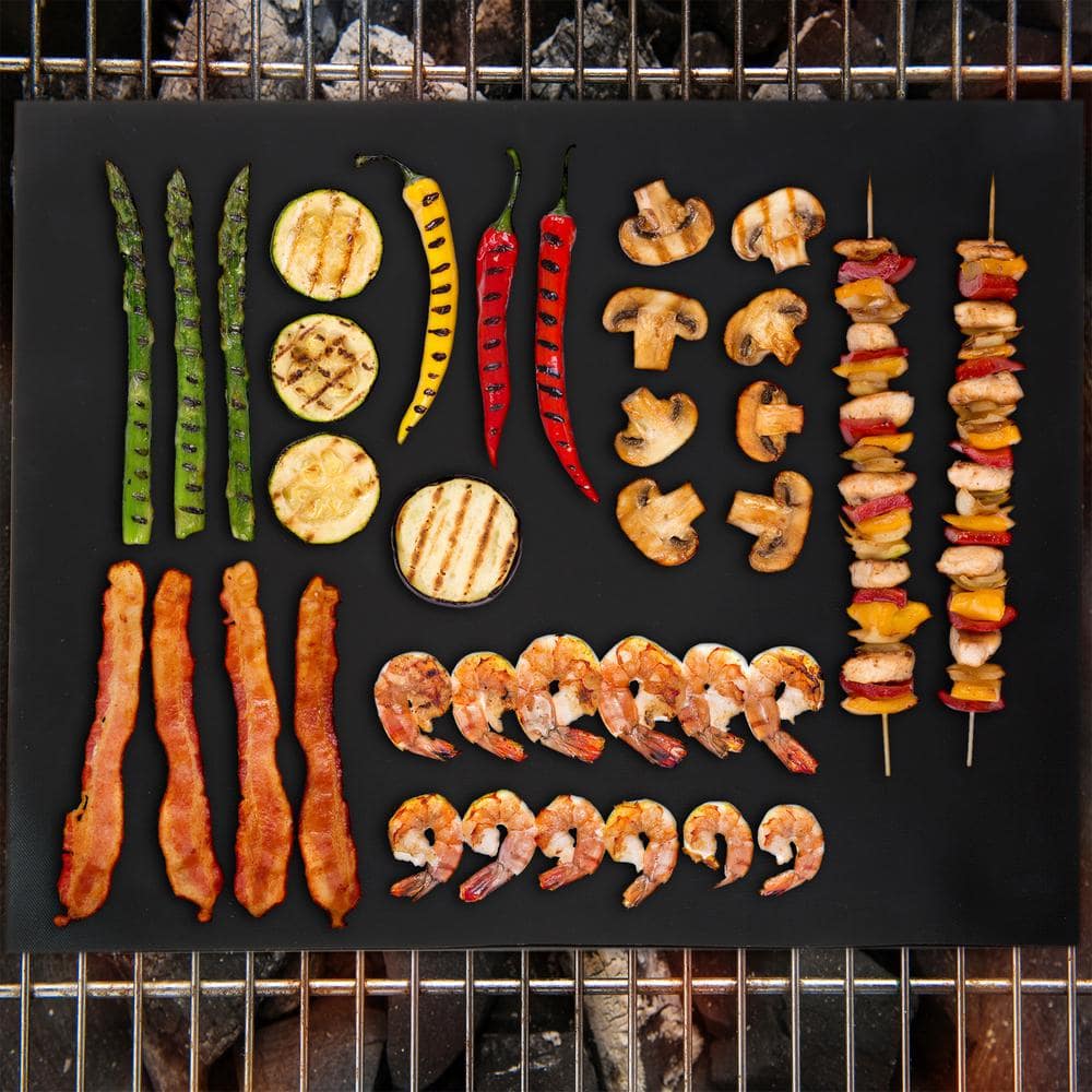 Classic Cuisine 16 in. Non-Stick Reusable BBQ Grill Mat (2-Pack) 82-30X40 -  The Home Depot