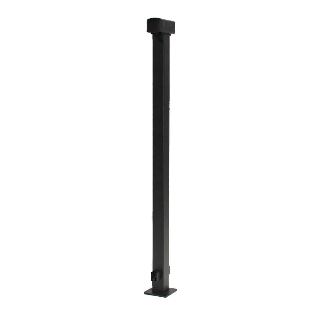 36 in. H x 2 in. W Black Aluminum Level Rail Mid Post Railing Kit price history on PriceWatchPro